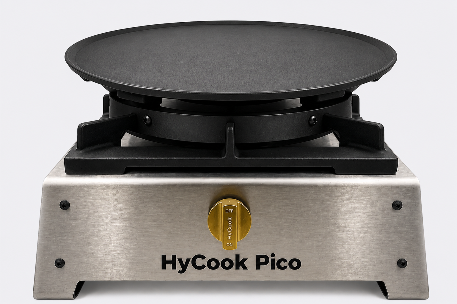 HyCook Pico mit runder schwarzer Bratplatte